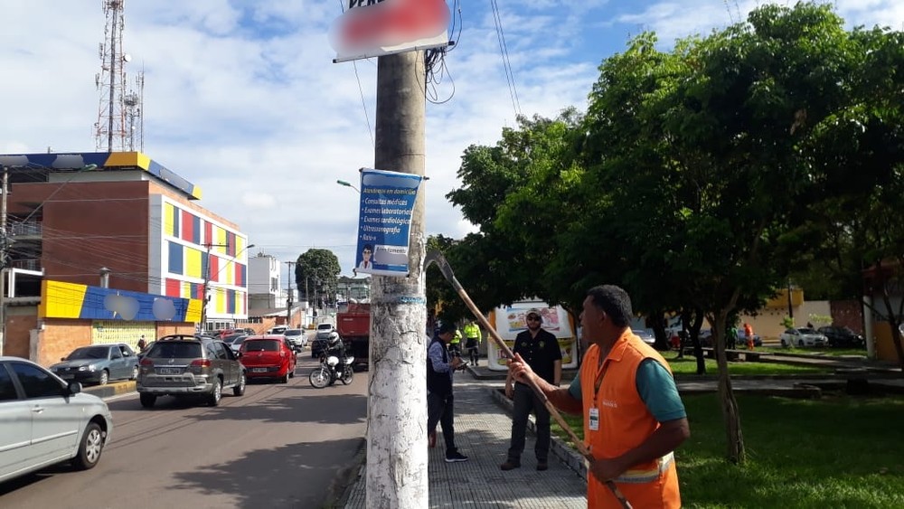 You are currently viewing Operação ‘Manaus Limpa’ remove mais de 170 materiais publicitários em Manaus