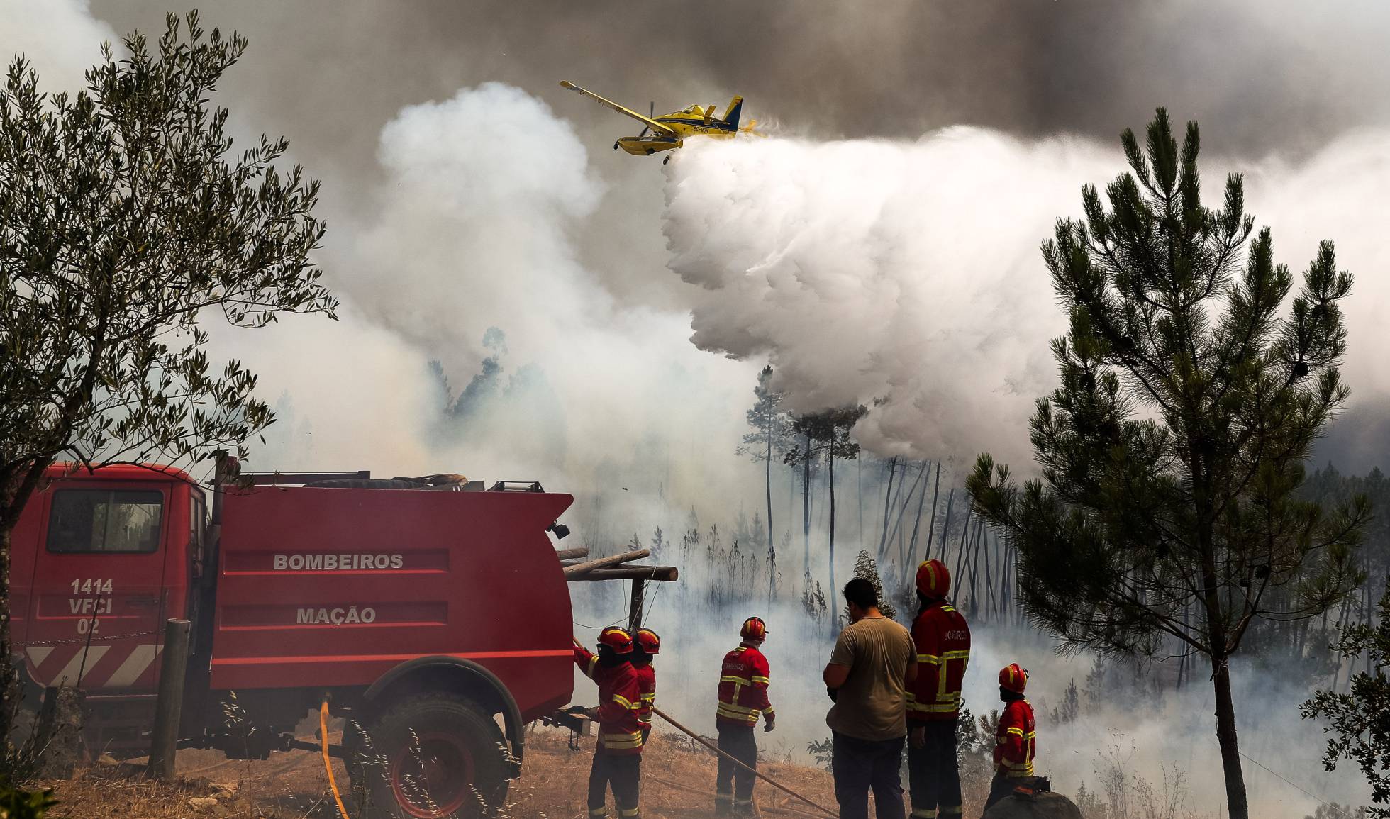 Incêndio florestal atinge Portugal e fere 32 pessoas ...