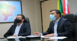 Leia mais sobre o artigo Wilson Lima participou de reunião sobre criação de zona de desenvolvimento entre Amazonas, Acre e Rondônia