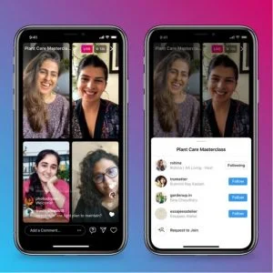 Leia mais sobre o artigo Instagram lança recurso ‘Salas ao Vivo’ que permite 4 pessoas transmitindo em live