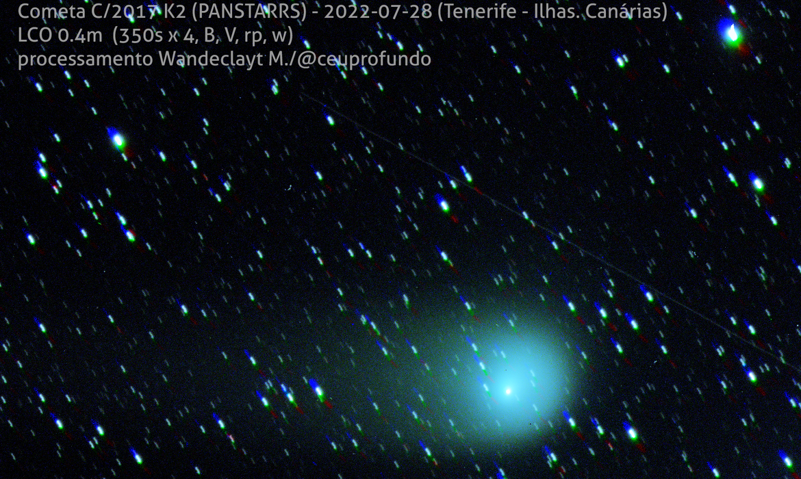 You are currently viewing Cometa K2 chega hoje ao ponto mais próximo da Terra