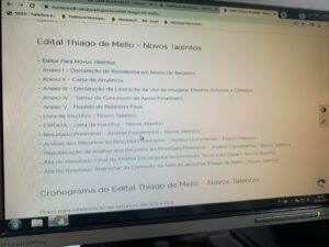 Read more about the article Prazo para recurso do ‘Thiago de Mello – Novos Talentos’ encerra nesta quarta-feira, 15/2