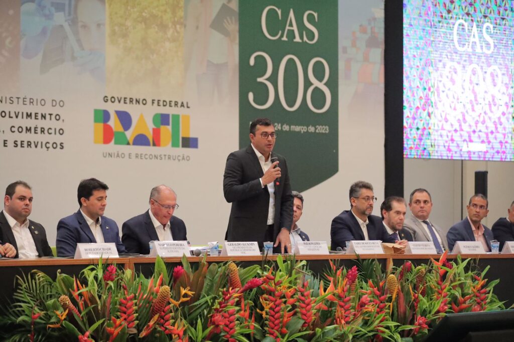 Wilson Lima pede a Alckmin garantias a empregos gerados na ZFM, durante reunião do CAS 2
