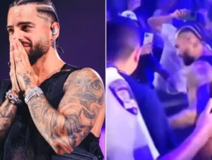 Read more about the article Cantor Maluma se irrita e agride fã em show após aperto de mão