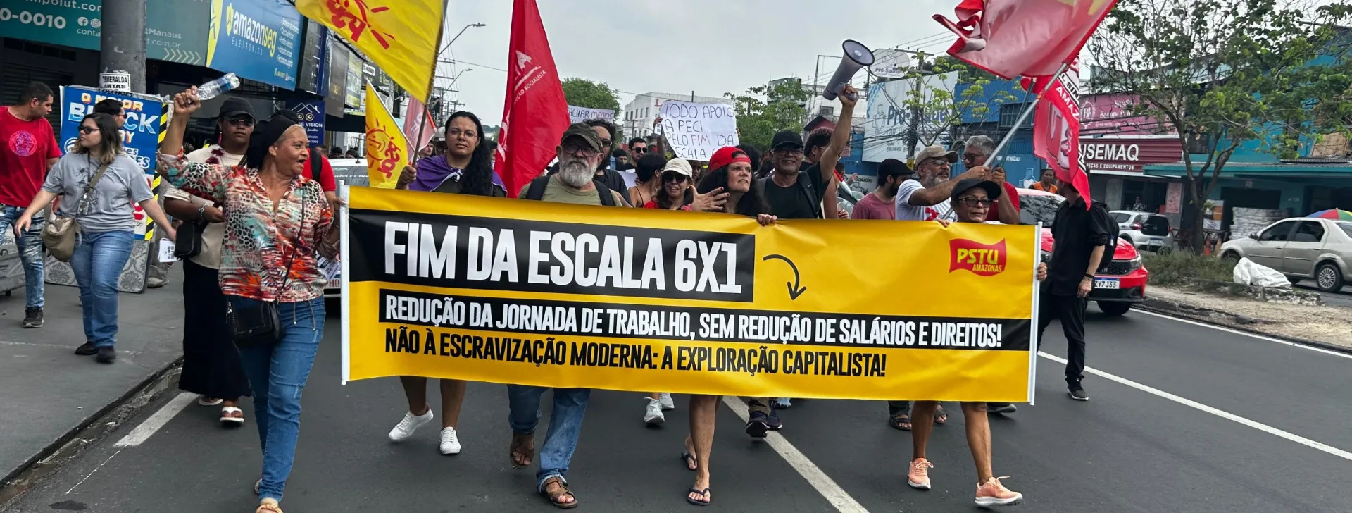 No momento, você está visualizando Trabalhadores de Manaus participam de ato pelo fim da escala 6×1