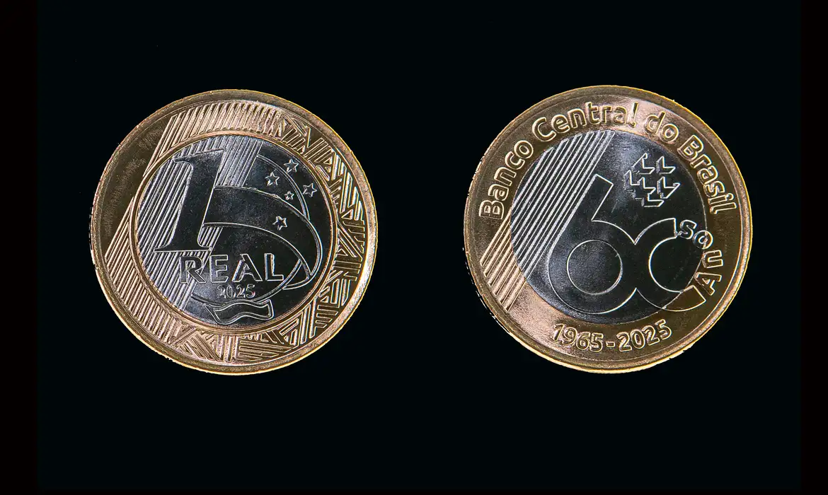 No momento, você está visualizando Banco Central lança moeda comemorativa de R$ 1 pelos 60 anos do órgão