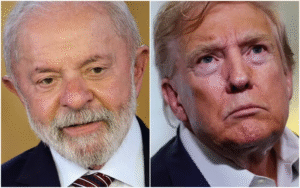 Leia mais sobre o artigo Lula conversa com Donald Trump por videoconferência em meio a tarifaço sobre produtos brasileiros