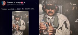 Leia mais sobre o artigo Donald Trump divulga primeira foto de Nicolás Maduro sob custódia dos EUA