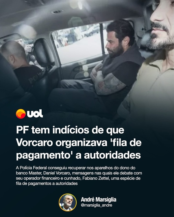 No momento, você está visualizando Investigação da PF aponta existência de cronograma de repasses no Banco Master
