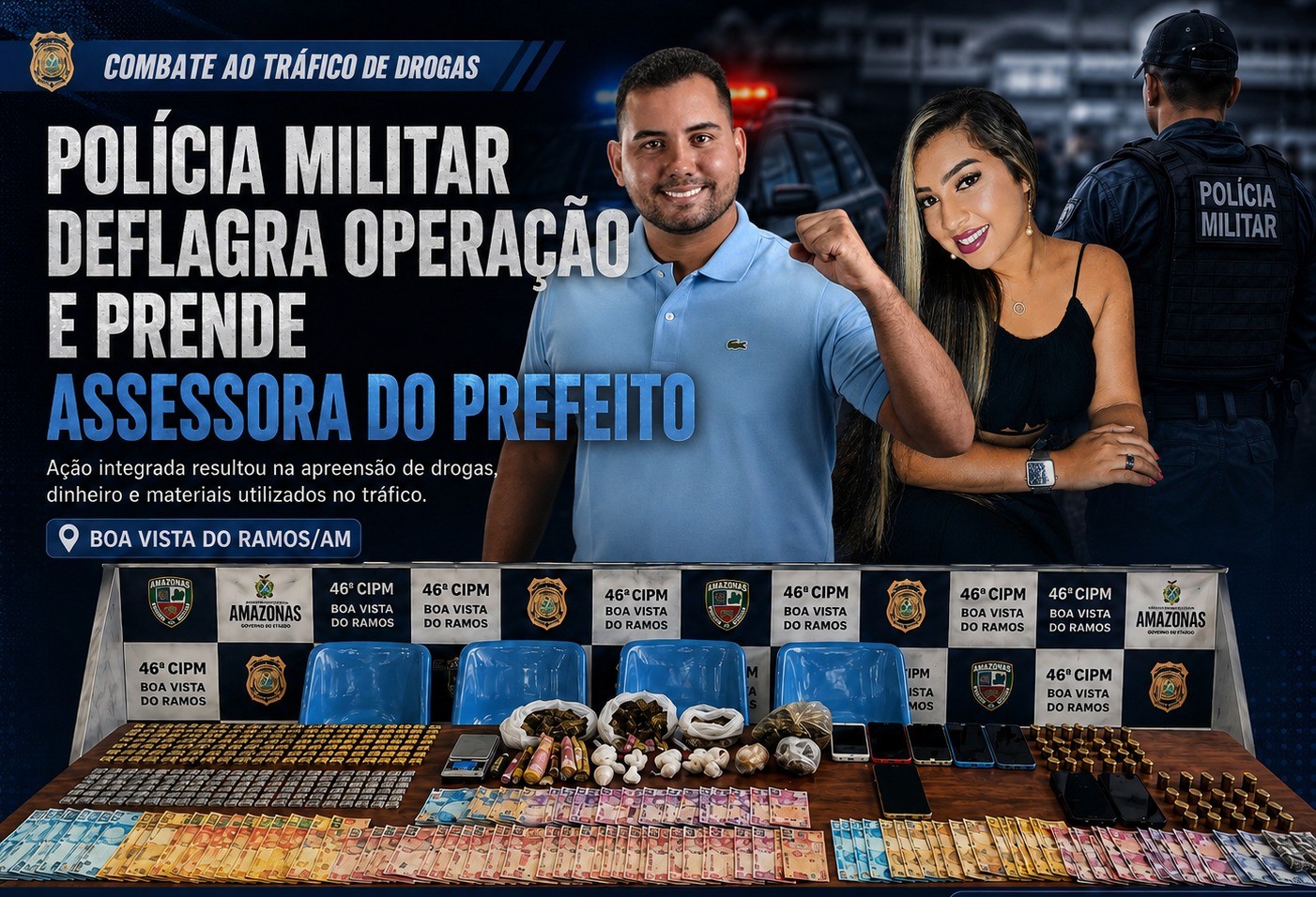 Escândalo em Boa Vista do Ramos: Auxiliar do Gabinete do Prefeito Jarlem Trindade é presa em operação contra o Tráfico de Drogas