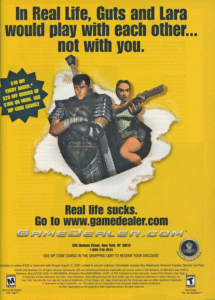Leia mais sobre o artigo O Inusitado Encontro de Guts e Lara Croft: Uma Relíquia Publicitária de 25 Anos