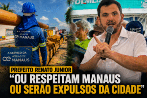 Leia mais sobre o artigo Prefeito Renato Junior endurece contra Águas de Manaus e ameaça expulsar concessionária da capital: “Ou respeitam Manaus ou serão expulsos”