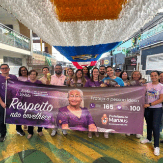 Junho Violeta: Conscientização contra a violência ao idoso ganha as ruas de Manaus