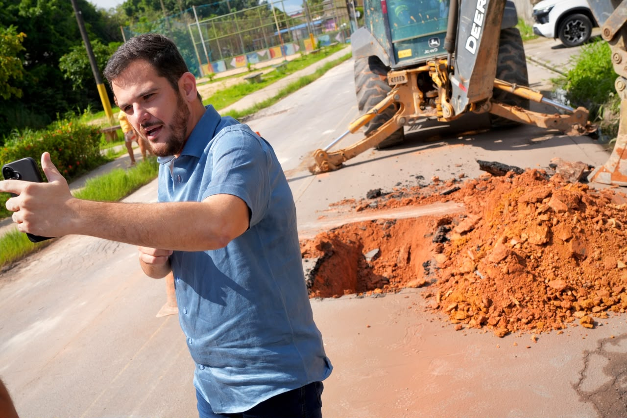 No momento, você está visualizando Tolerância Zero: Renato Junior bate de frente com a Águas de Manaus após flagrante de obra ilegal