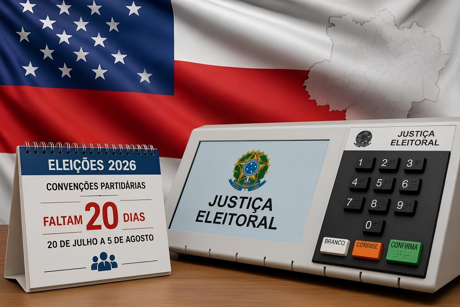 No momento, você está visualizando Contagem Regressiva: Convenções Partidárias Definem os Rumos das Eleições 2026 em 20 Dias