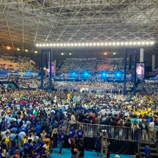 União Progressista oficializa Roberto Cidade ao Governo e Wilson Lima ao Senado em convenção que reúne milhares na Arena Amadeu Teixeira