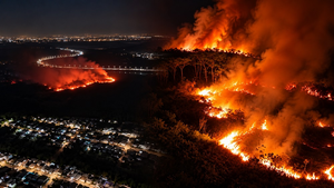 Leia mais sobre o artigo Incêndio de longa duração afeta infraestrutura de serviços em Cacau Pirêra, Iranduba
